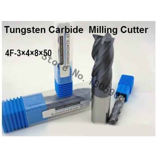 4F-3.0*4*8*50,HRC50,carbide end mills,Carbide Square Flatted End Mill , the lathe tool,boring bar,cnc,machine