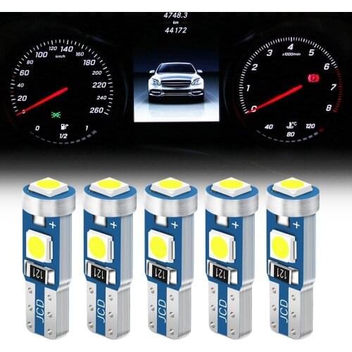 5pcs T5 W3W W1.2W LED Bulb Car Instrument Lights for Seat ibiza 6j 6l fr Ateca Altea xl leon 2 ateca fr ibiza Alhambra