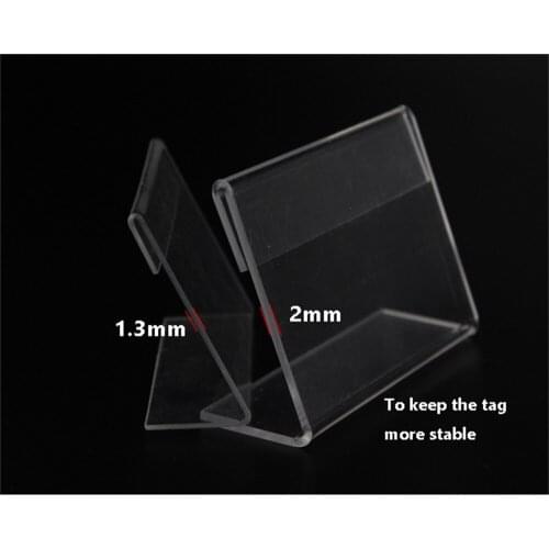 8*12cm 20 pcs desk sign label display stand Acrylic Sign Holder Price Tag label frame Display Stand Table Card Stand label frame