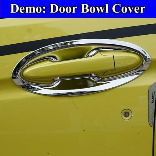 For Honda Fit Jazz 2014-2018 GK5 Car Exterior ABS Plastic Chrome Door Bowl Cover Trim Car Styling Accessories 2015 2016 2017