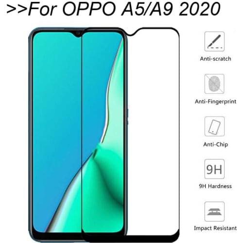 For OPPO A5 2020 soft protective glass for OPPO A9 2020 screen protector film on a5 2020 full cover tempered toughened glas