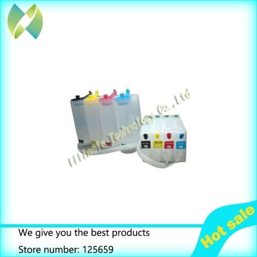 For Epson WorkForce ProWF-5620DWF / WF-5690DWF / WF-5110DW / WF-5190DW CISS withPermament Chip 4 Cartridges(70m, 4 Bottles(250ml