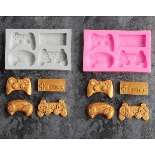 Gamepad Shape Fondant Silicone Mold Cookies Biscuits Molds Candy Chocolate Mould Baking Cupcake Decoration Tools Clay Soap Aouke