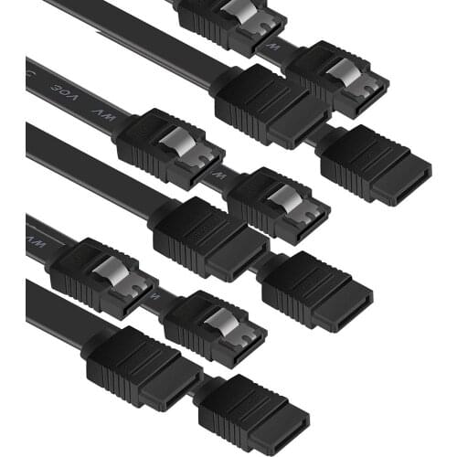 6PCS SATA III Cable,Hard Disk Cable Creation 1m 39.4 Inch SATA III 6.0 Gbps 7pin Female To Female Data Cable With Locking Latch