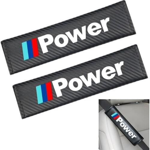 2pcs Car Seat Belts Covers Padding Carbon Fiber Belt Shoulder Sleeve For BMW M3 M5 M6 X1 X3 X5 E34 E39 E36 E60 E90 E46 F30 F10
