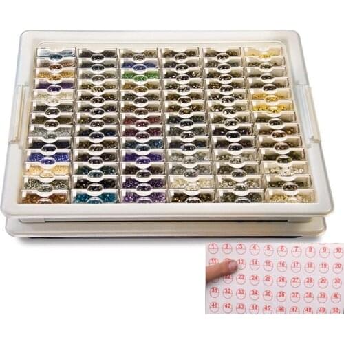 New Drill Containers for Diamond Painting Mosaic Tool Accessories Plaid Jewelry Diamond Embroidery Transparent Storage Box