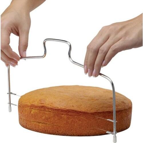 New Double Line Adjustable Stainless Steel Metal Cake Cut Tools Cake Slicer Device Decorating Mold Bakeware Kitchen Cooking Tool
