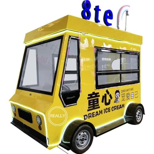 Mobile Bakery Fast Food Truck Ice Cream Cart Trailer Used Dessert Food Vehicle With Kitchen For Sale