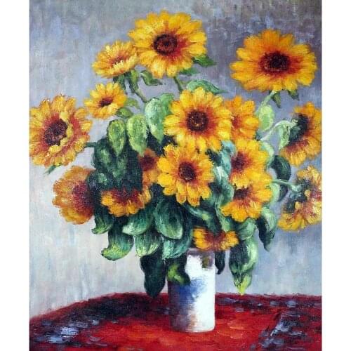 Sunflowers of Claude Monet art oil paintings Canvas reproduction hand-painted