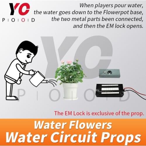 Watering Flower Prop YOPOOD Escape Room Prop pouring water into the vase or flowerpot or bottles to unlock takagism games