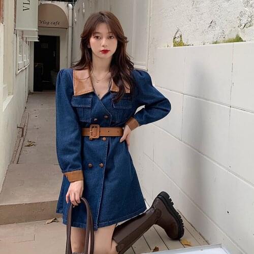Qingerant Fashion Denim Dresses