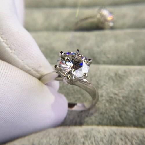 AEAW 18K AU750 White Gold 1ctw 5mm Lab Created Moissanite Diamond Stud Earrings Push Back For Women Birthday Gift