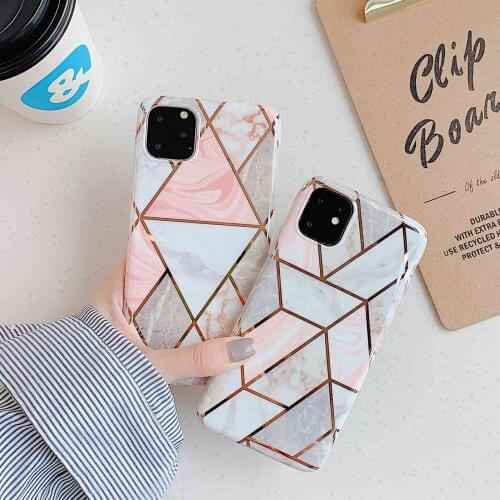 For iPhone 11 11 Pro 11 Pro Max X XS XR Max 8 7 6 6s Plus Case Plating Marble All-inclusive Silicone Cover for iPhone 11 11 Pro