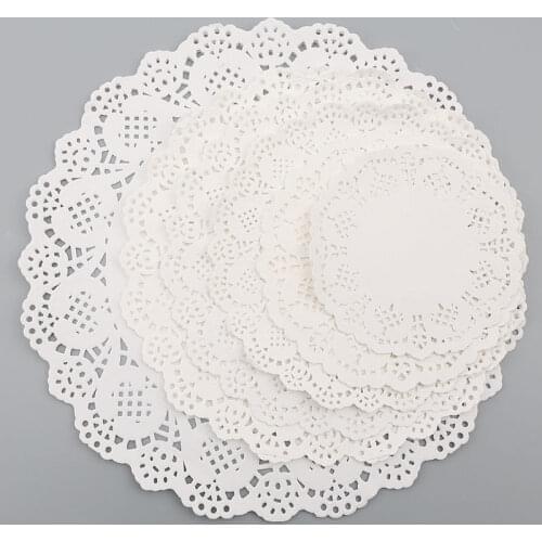 Special paper for fried food in kitchen oil absorbent paper baking cake pizza snack circular household lace paper pad