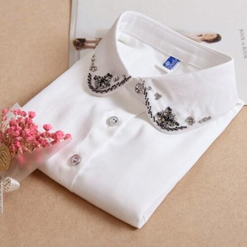 Sweater Decorative Lace Little Sleeveless women fake collar blouse Peterpan Detachable Collar Spring summer new shirt collar