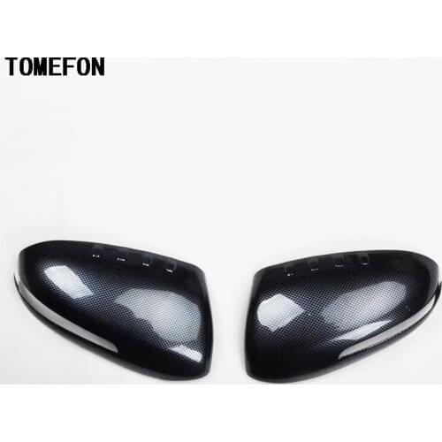 TOMEFON Carbon Fiber Rear View Mirror Covers Side Wings Caps Exterior Styling For Kia Optima K5 2011 to 2015 Overlay Style