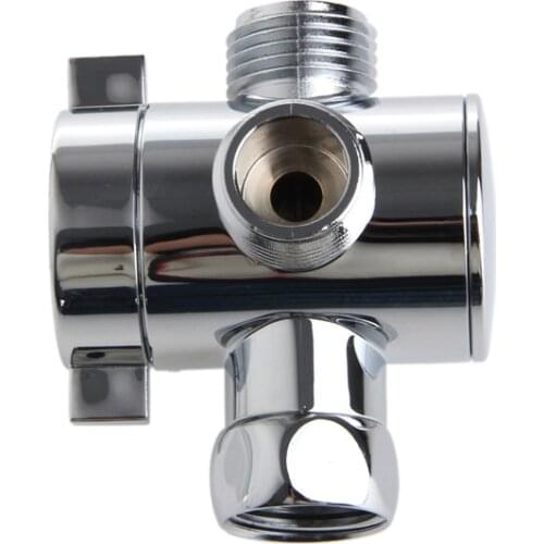 3 Way T-adapter Valve For Toilet Bidet Shower Head Diverter Valve 1/2 Inch