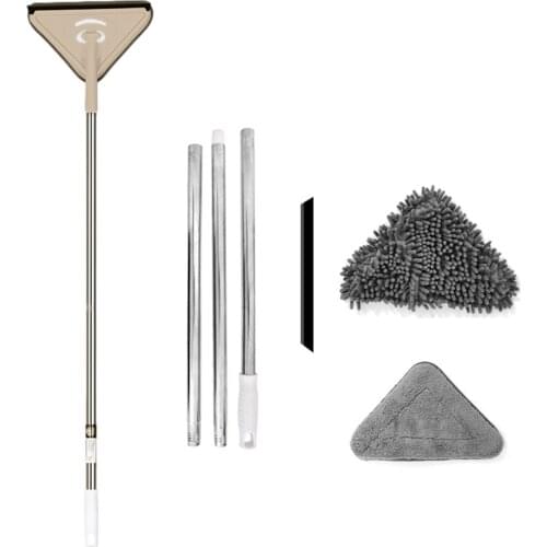 Rotating Triangle Extension Cleaning Mop Retractable Glass Cleaner Ultrafine Fiber Easy Installation Storage Cleaning Dust Mop#9