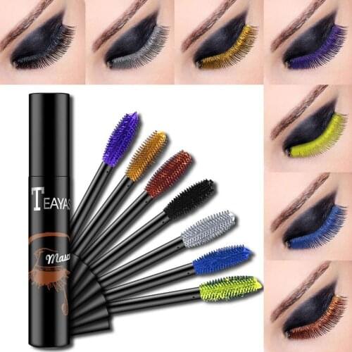 High Quality Color Mascara Waterproof Fast Dry Blue Purple Gold Black Curling Lengthening Lengthen Eyelashes Color Mascara