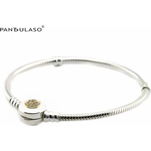 Moments Two Tone Bracelet With Signature Clasp Sterling Silver Jewelry Bracelets For Woman DIY Jewelry Making