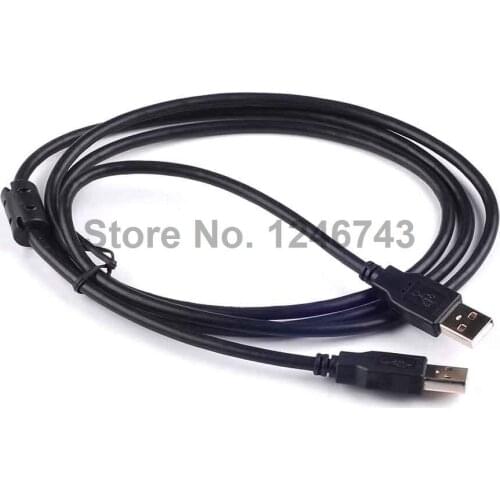 1PCS Black USB 2.0 Male To Male M/M Extension Connector Adapter Cable Cord Wire