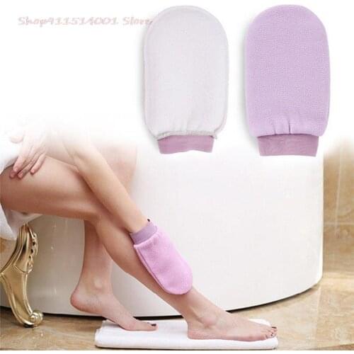 1Pc Shower Spa Exfoliator Two-sided Bath Glove 5colors Body Cleaning Scrub Mitt Rub Dead Skin Removal Bathroom Products New 2021