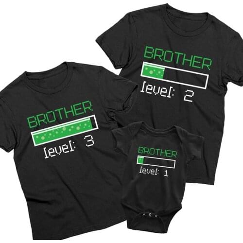 1PC Brother Sister Matching Shirts Sibling Game T-Shirt family Matching tops big Brother little brother t-shirts for Gift
