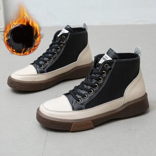 2020 Womens Vulcanize Shoes Womens ShoesCasual Shoes High-top Board Shoes Casual Womens Flats Shoes Fashion Sneakers