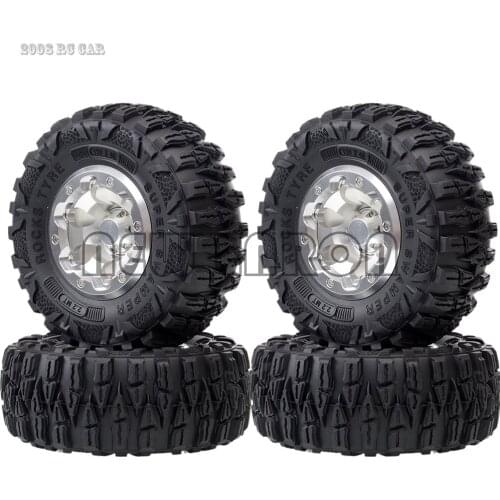 4P Alloy 2.2" Beadlock Wheels Hub Rims 120MM Super Swamper Rocks Tyre Tire For RC Crawler Axial SCX10 II YETI KM2 NEW ENRON1:10