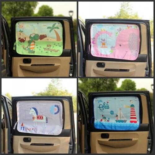 70*50cm Car Cartoon Curtain Cover Sun Blocking Auto Curtain Side Blocking Tensile Sunshade Curtain for Children car-styling New