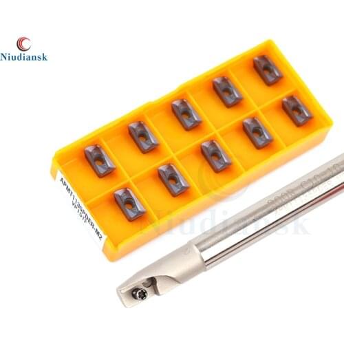 1pc BAP 300R High Quality Hardened Anti-vibration Milling Cutter Holder 10pcs APMT1135 Carbide Insert CNC Lathe Turning Tool Set