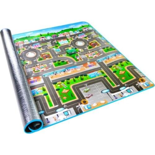 Baby Play Mat Crawling Pad Urban Road Childrens Carpet Mat Waterproof Kids Rug Picnic Playmat Gym Activity Toys For Kid Blanket
