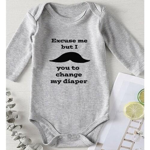 Diaper Cotton Baby Girl Bodysuit Summer Bodysuit for Babies Boy Bodysuits Bread Print Change My Newborn Girls Clothes Winter