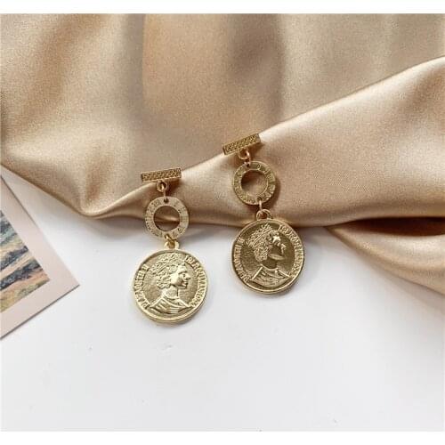 Temperament elegant geometrical metal material is contracted ear nail, the earring of Korean vogue woman