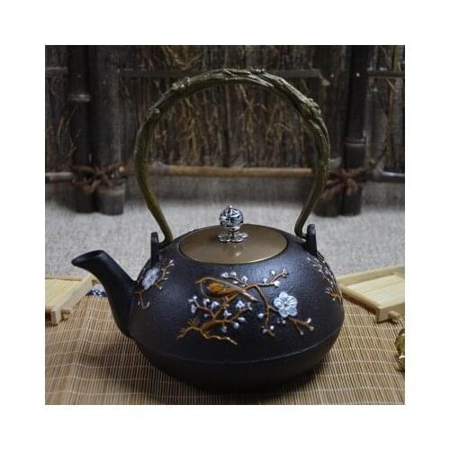 No coated copper iron pot cast iron large capacity of the old japan iron pot boil tea pot