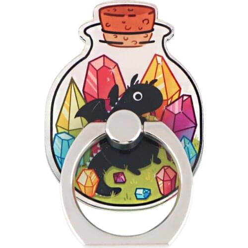 JF1100 Anime Dragon Creative Cell Phone Ring Stand Anti-drop Ring Buckle Lazy Bracket Phone Accessories Jewelry