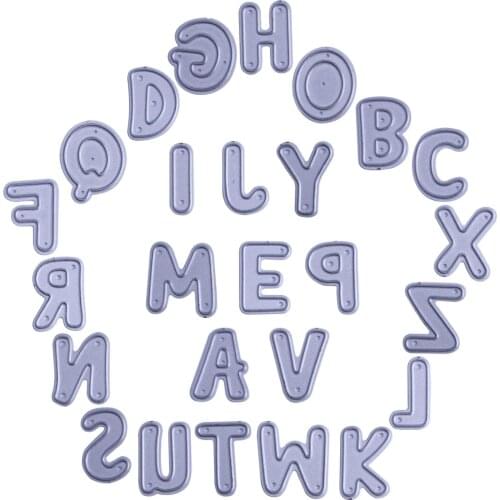 LETAOSK 26pcs/Set Capital English alphabet Letter Frame Cutting Dies Stencils Scrapbooking Embossing Card DIY