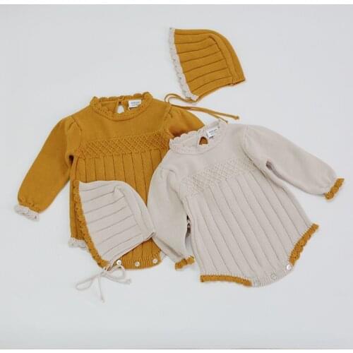 Lorfowers girls Knitted Bodysuits For Babies