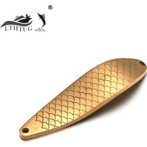 LTHTUG 10g 18g Unpainted Big Spoon Bait DIY Fishing Lure Environmental Protection Copper Blank Metal Spoons Pike Salmon Spinner