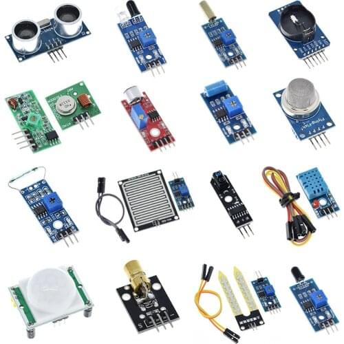 TZT Raspberry pi 2 3 the sensor module package HC-SR04 HC-SR501 DHT11 DS3231 KY-008 Sound Rain Soil sensor for arduino kit