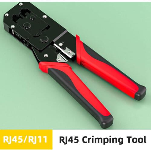 ZoeRax RJ45 Crimping Tool Ethernet Network LAN Cable Crimper Cutter Stripper Plier Modular 8P RJ45 and 6P RJ12 RJ11