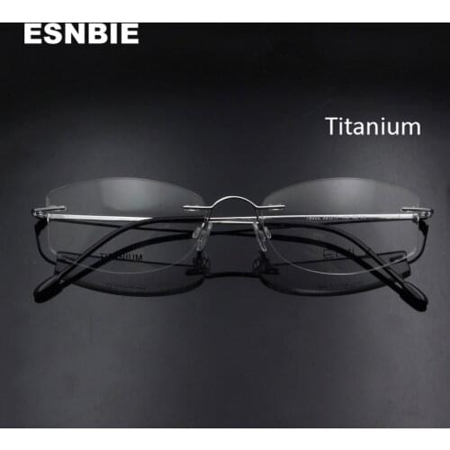 Flexible Titanium Eyeglass Frame Rimless Women Frameless Glasses Woman Ultralight Slim Ladies Cat Eye Frames Oculos De Grau