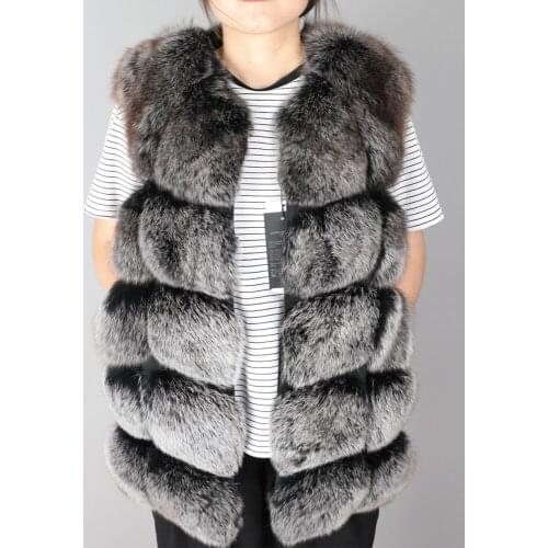 Maomaokong winter new style Coat, womens natural, natural fox fur Vest sleeveless Warm street wear