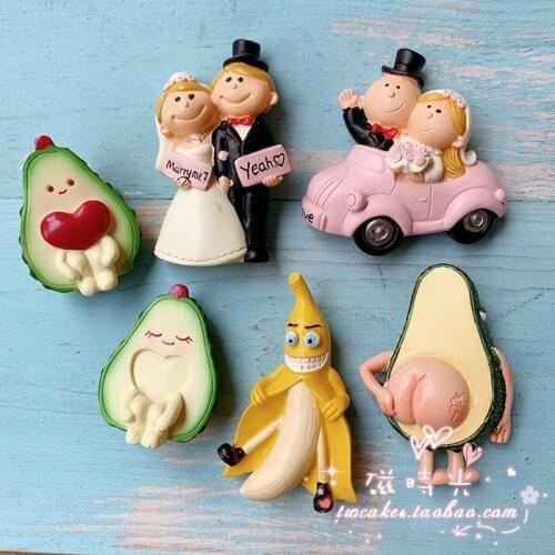 Couple avocado wedding banana fruit bad taste refrigerator stickers