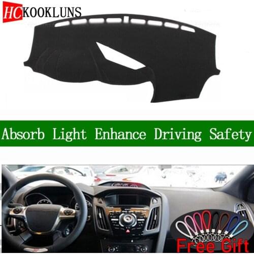 For Ford foucs ST 2012 2013 2014-2016 Dashboard Cover Sun Shade Non-slip Dash Mat Pad Carpet Car Stickers Interior Accessories