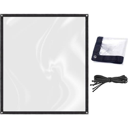 Transparent PVC Rainproof Cloth Waterproof Tarpaulin Rainproof Plant Cover Tarp with Grommets Garden Plants Shelter Cover