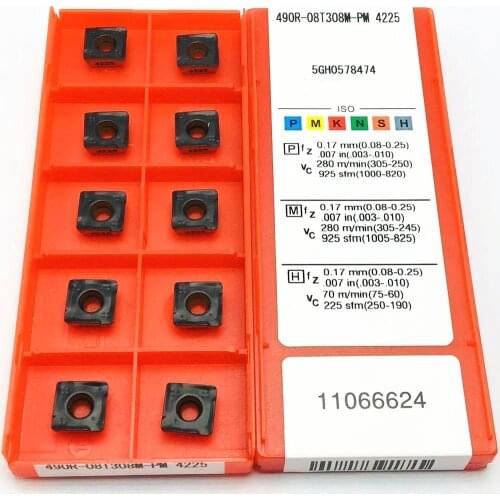 Turning insert 490R 08T308M PM 4240 490R 08T308M PM 4225 Carbide insert turning milling cutter CNC cutting tool notch cutting