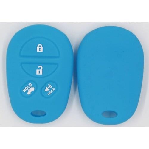 Silicone Key FOB Case cover for Toyota Auris Camry RAV4 Avalon Yaris Verso Remote Keyless Holder Protect skin cap set hood