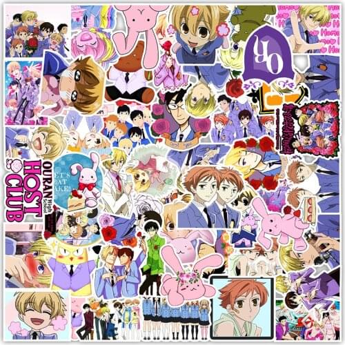 10/50Pcs Japan Classic Anime Ouran High School Host Club Stickers Waterproof Laptop Suitcase Desk Skateboard Car Sticker Decals