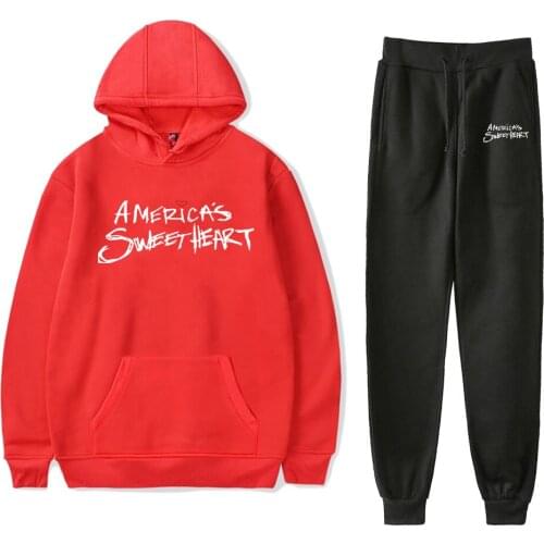 Lil Huddy Americas Sweetheart Merch Hoodies Set Men Women Hoodies Pants Two-Piece Sweatshirt Suit